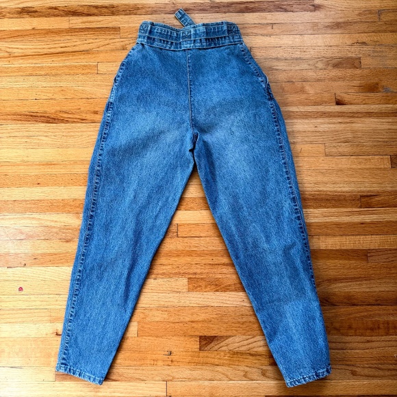 Yves St Marc High-waisted tapered “paperbag” jeans - Picture 10 of 12